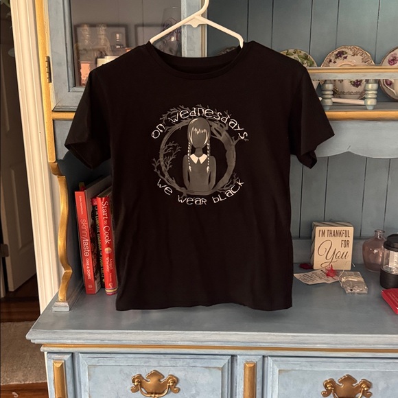 MAD Engine Other - Black Graphic Tee with Wednesday Design